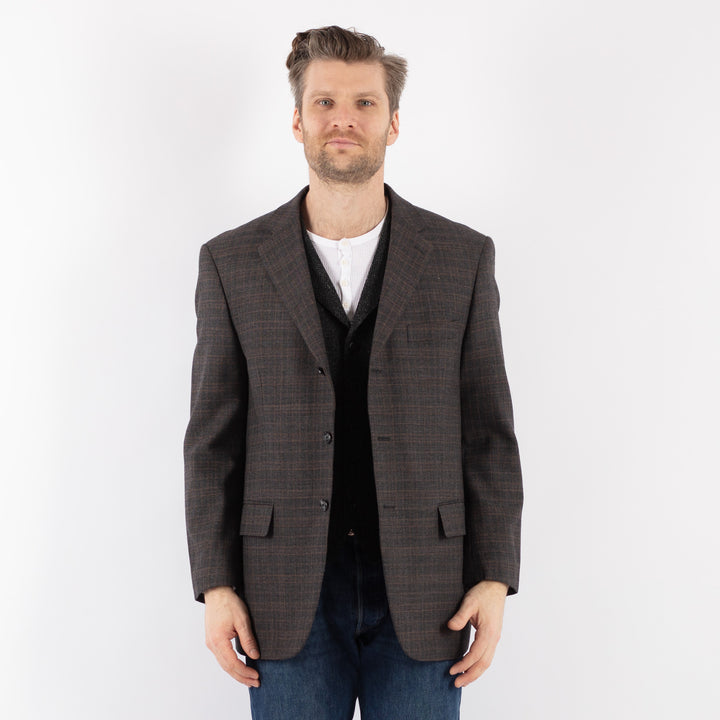 Vintage 00's Men Wool Blazer in GrayZ1195