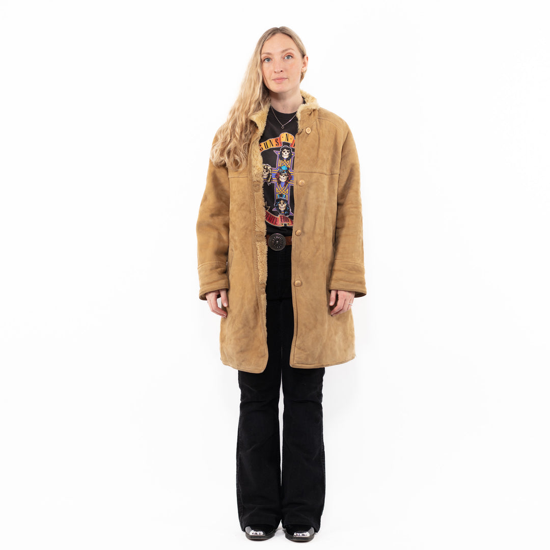 Vintage 80's Women Sheepskin in BeigeA0956