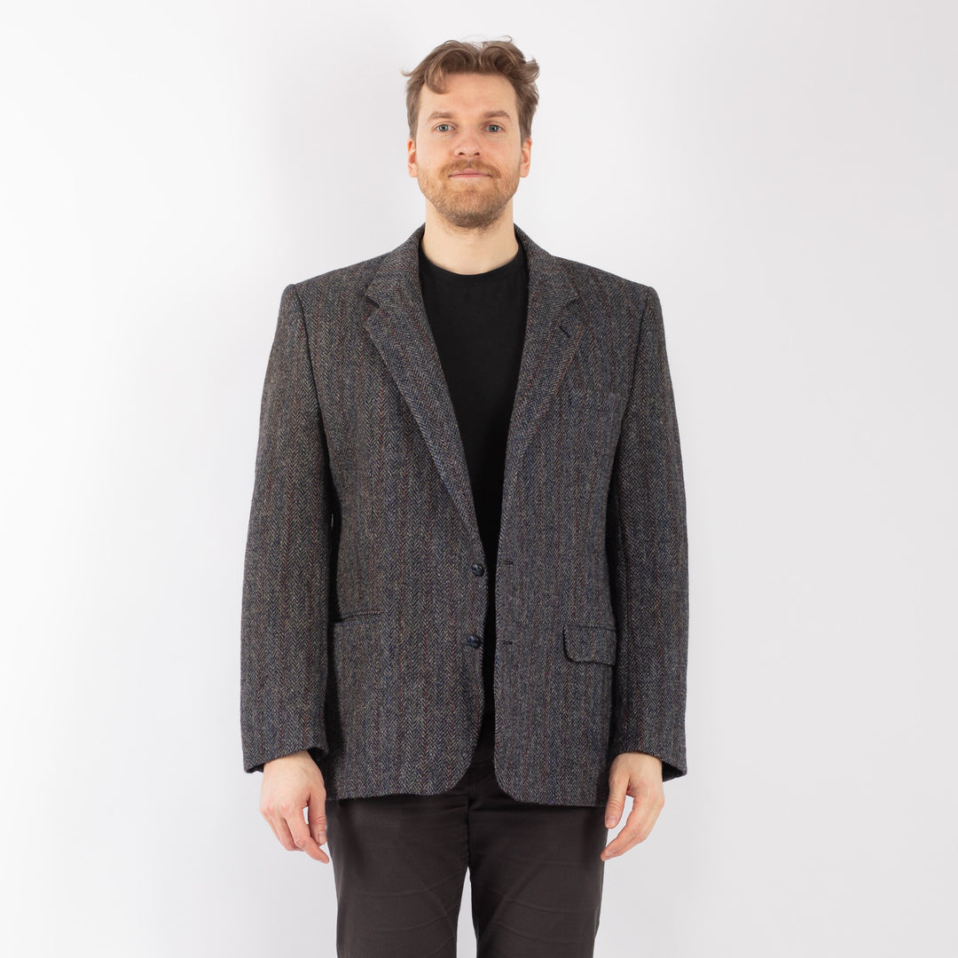 Vintage 90. gadu vīriešu Harris Tweed žakete bēšā krāsā