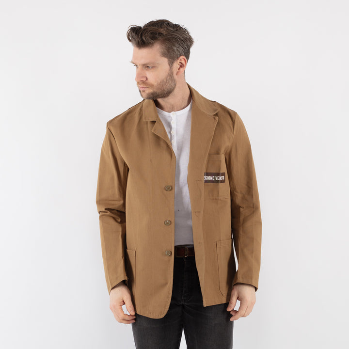 Vintage 70's Men Work Jacket in Beige