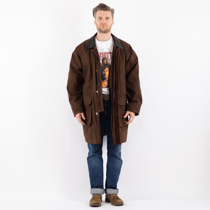 Vintage 90's Men Mac Coat in BrownZ1496