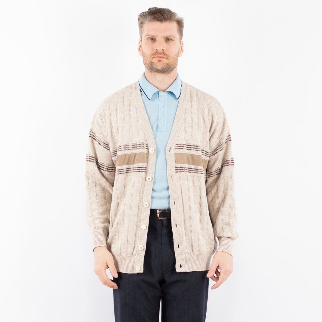 Vintage 90's Men Cardigan in BeigeZ1397