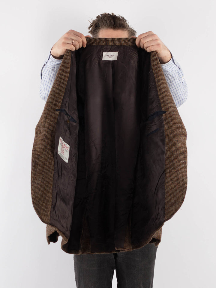 Vintage 00's Men Harris Tweed Jacket in Brown - NorthernGrip