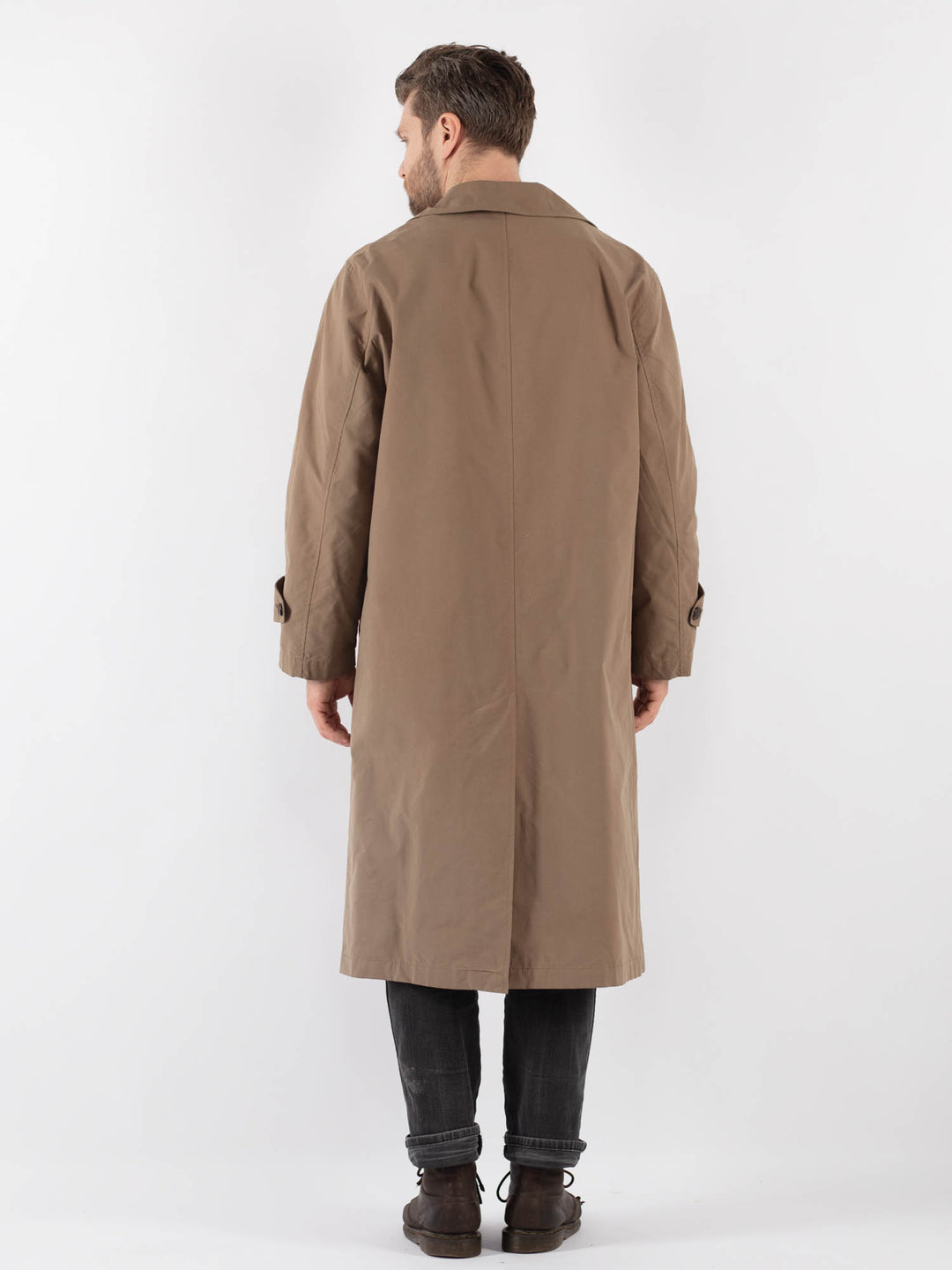 Vintage 00's Men Trench Coat in Beige