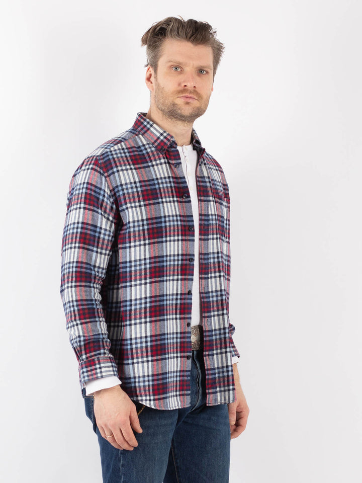 Vintage 00's Men Plaid Flannel Shirt in MultiZ1150