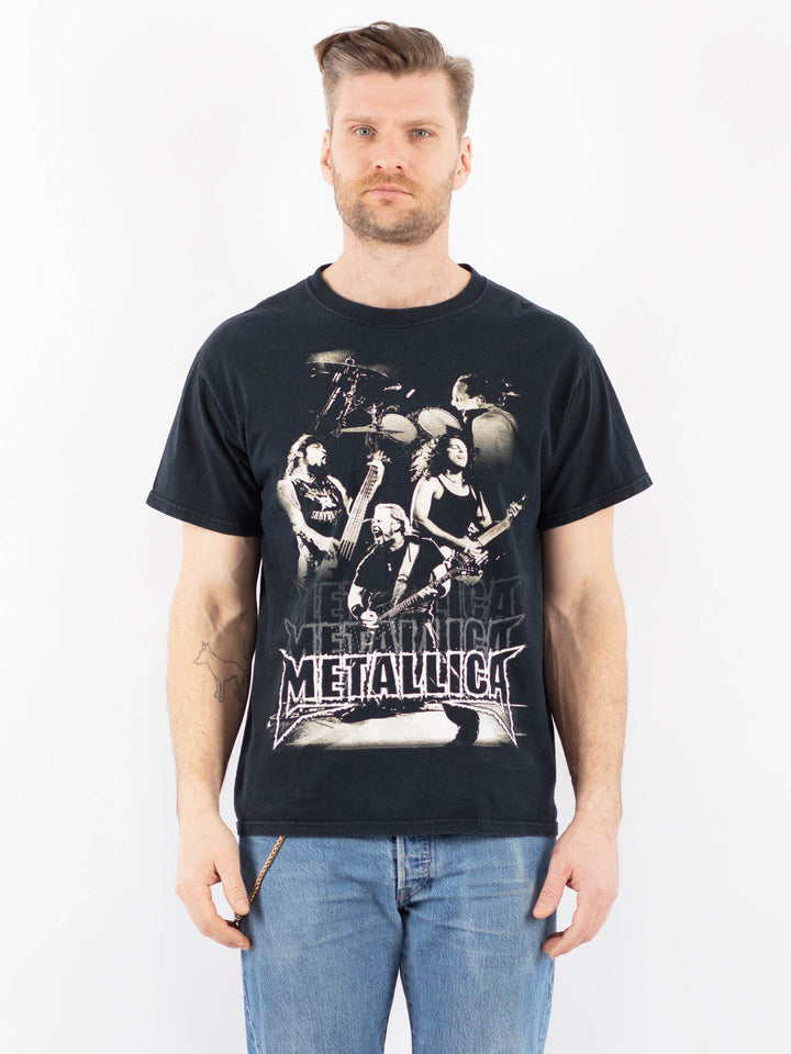 Vintage 00. gadu vīriešu Metallica T-krekls tumši zilā krāsā