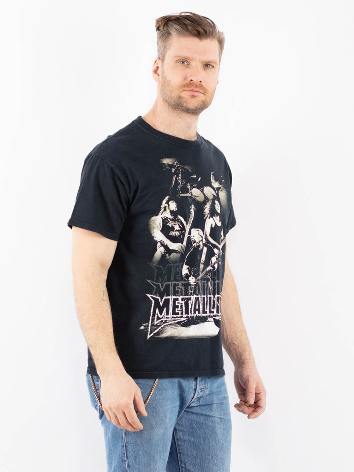 Vintage 00. gadu vīriešu Metallica T-krekls tumši zilā krāsā