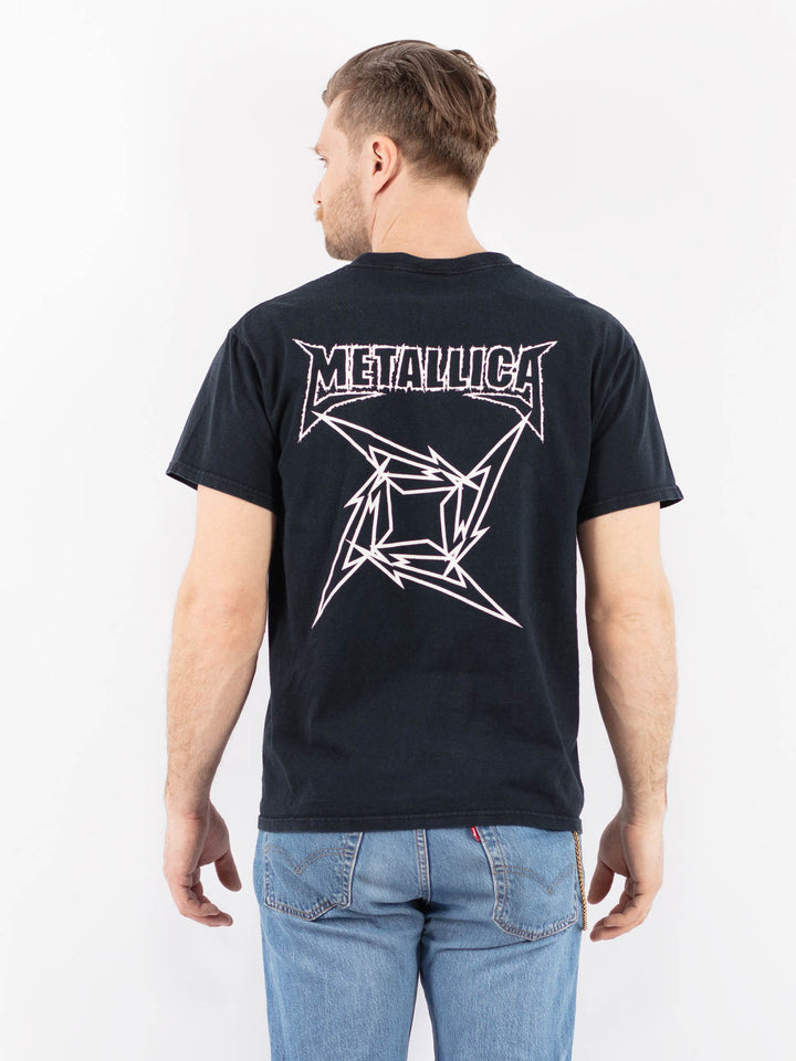 Vintage 00. gadu vīriešu Metallica T-krekls tumši zilā krāsā