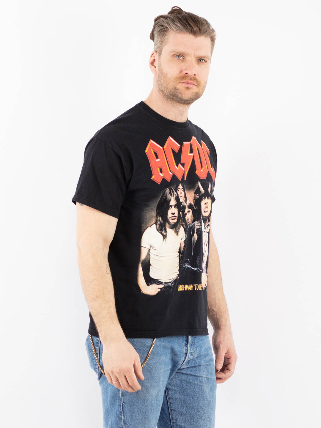 Vintage 00's Men T-Shirt in BlackZ1354