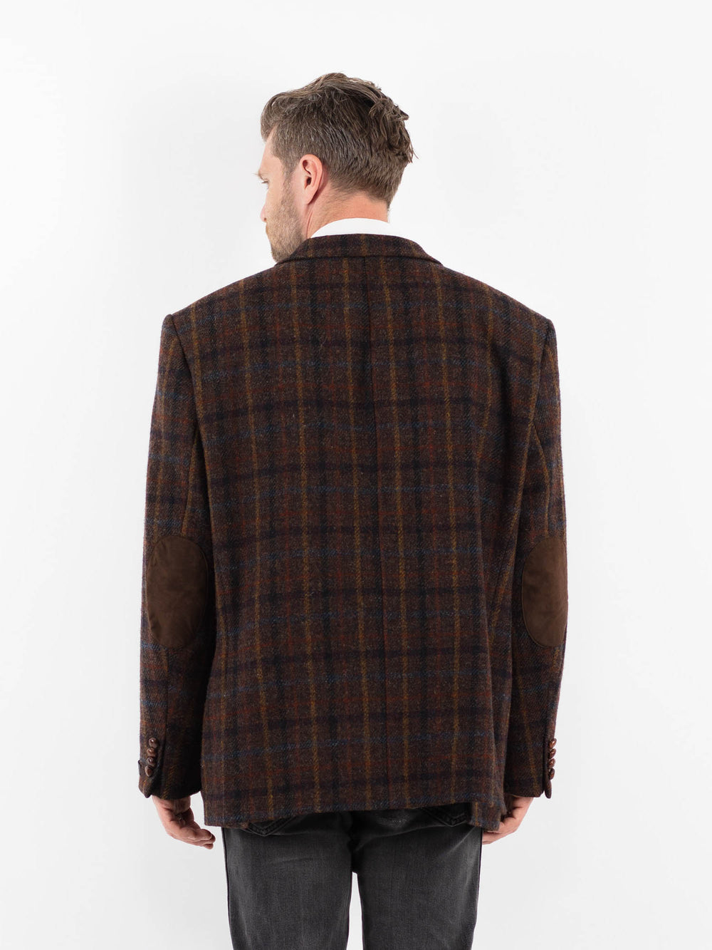 Vintage 00's Men Harris Tweed Jacket in BrownZ1723