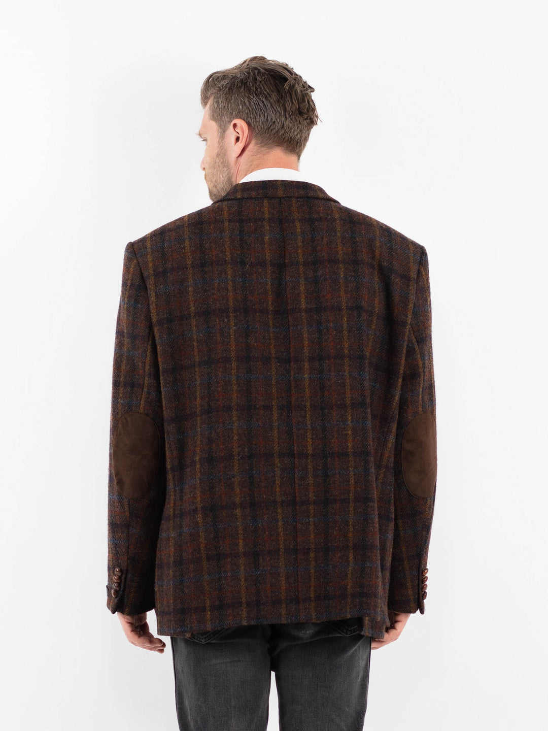 Vintage 00's Men Harris Tweed Jacket in BrownZ1723
