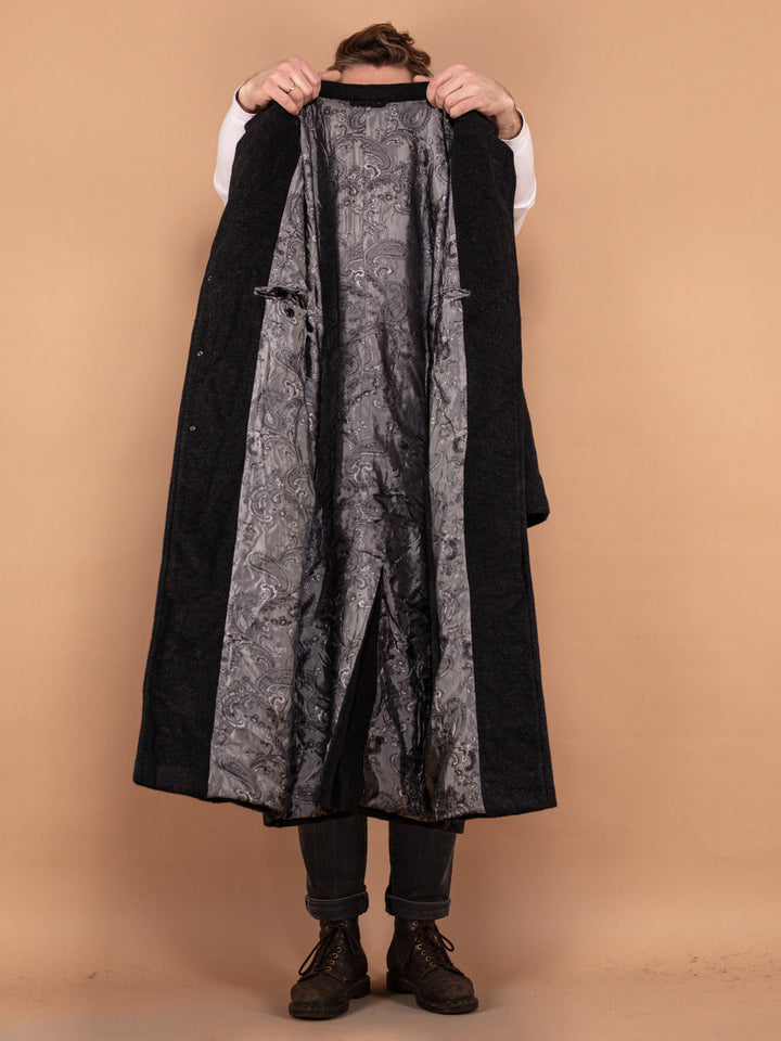 Vintage 00's Men Wool Blend Coat in Gray - NorthernGrip