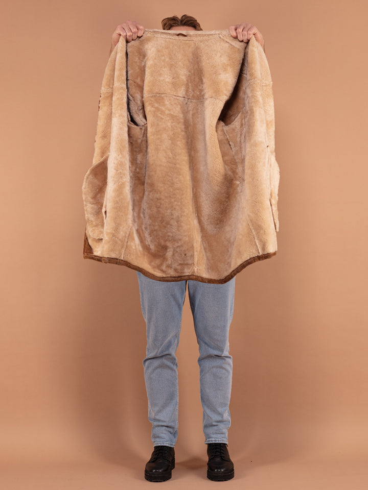 Vintage 00's Men Sheepskin Coat in Brown - NorthernGrip