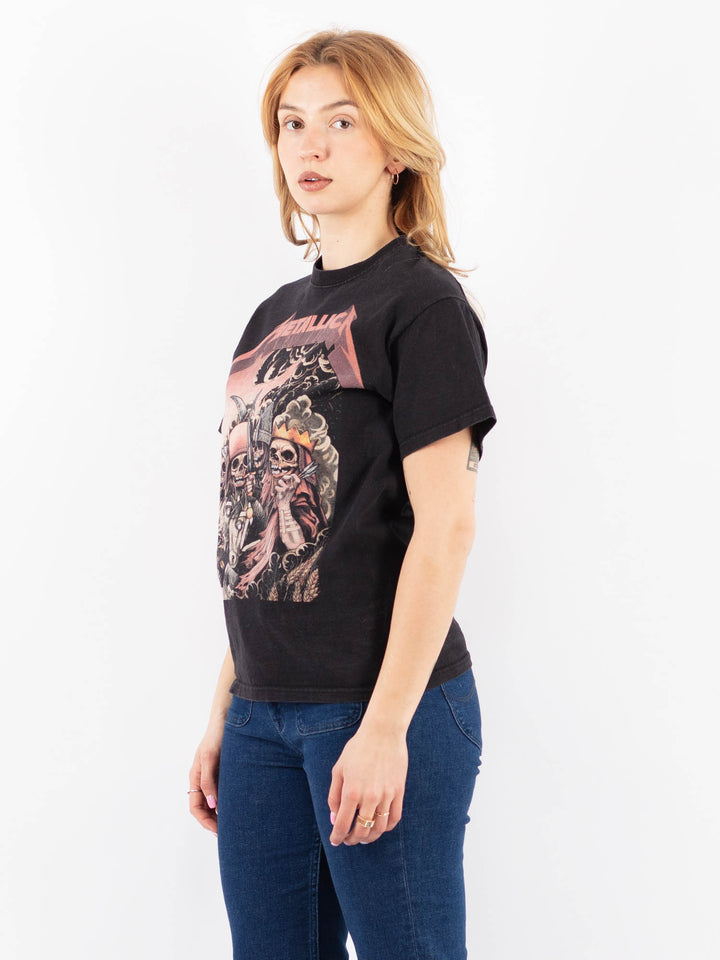 Vintage 00. gadu vīriešu Metallica T-krekls ar apdruku melnā krāsā
