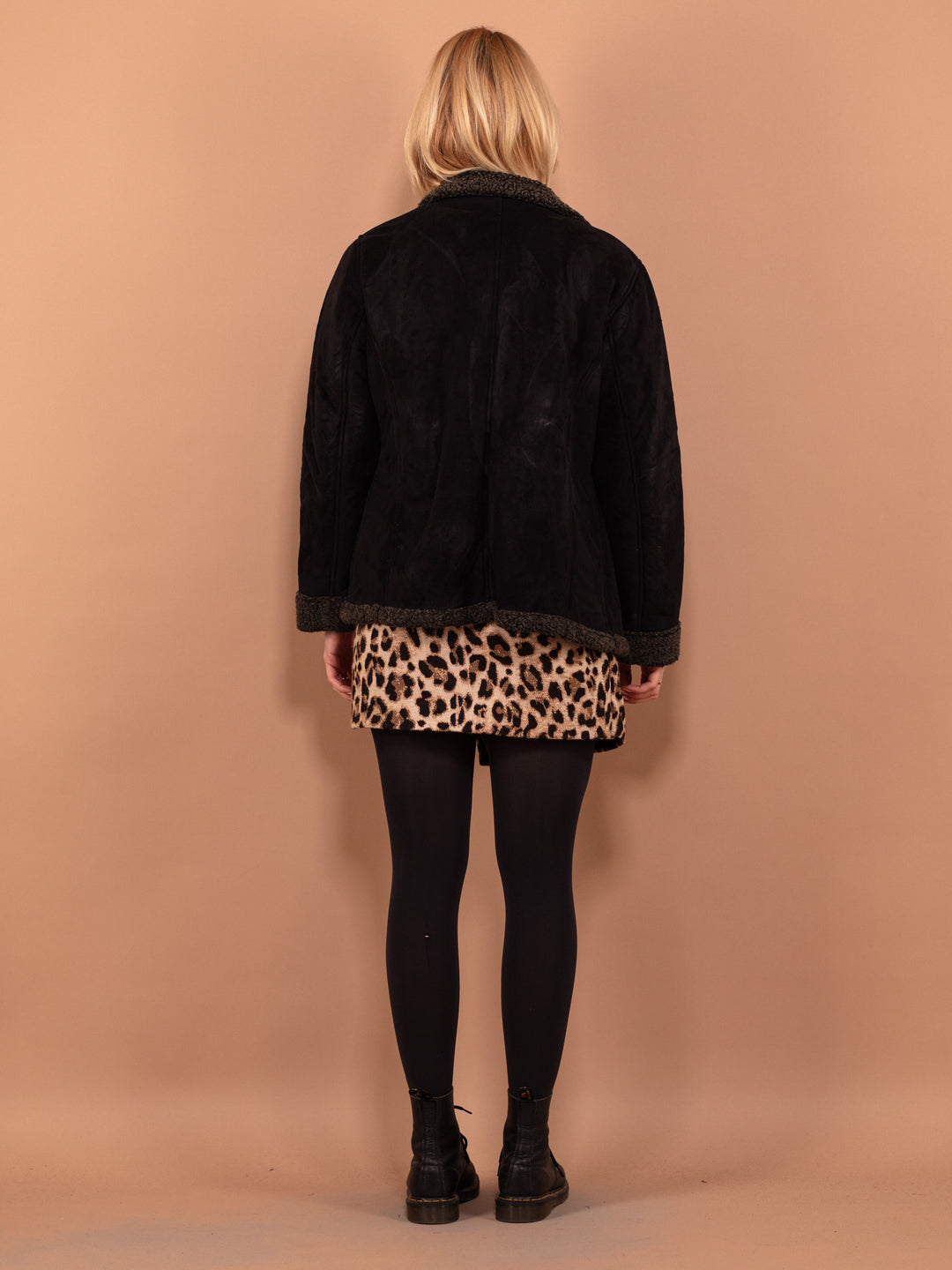 Vintage 00's Women Sherpa Jacket in Black - NorthernGrip