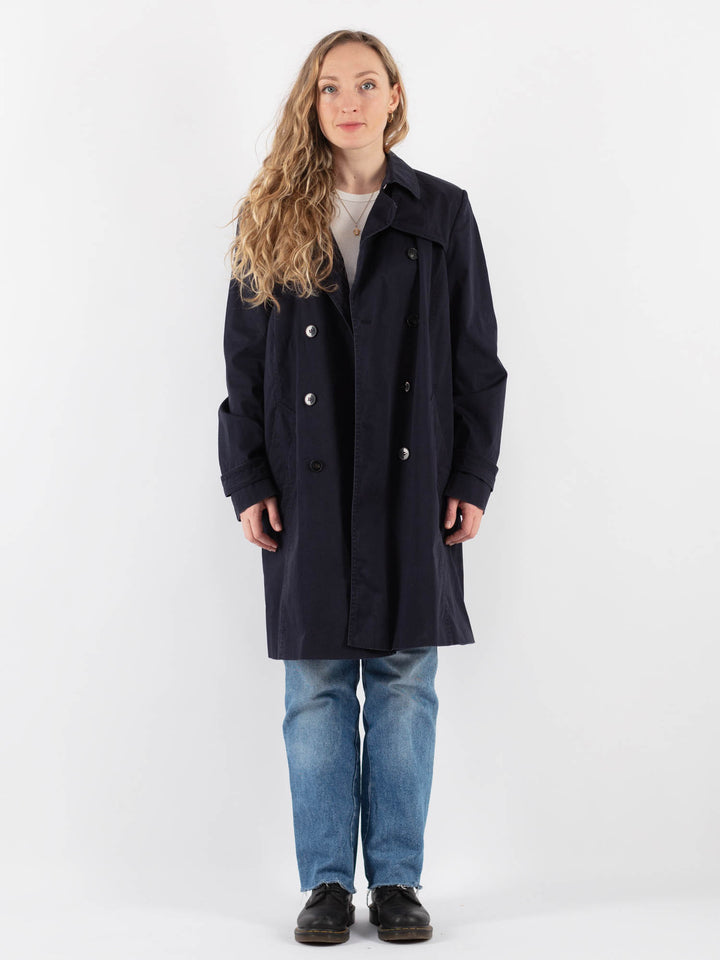 Vintage 00's Women Trench Coat in Blue