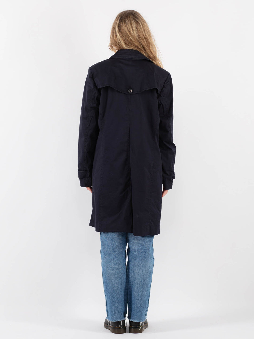 Vintage 00's Women Trench Coat in Blue