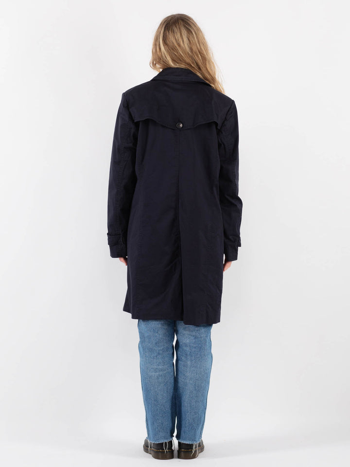 Vintage 00's Women Trench Coat in Blue