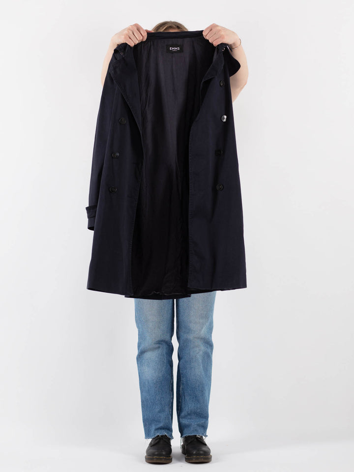 Vintage 00's Women Trench Coat in Blue