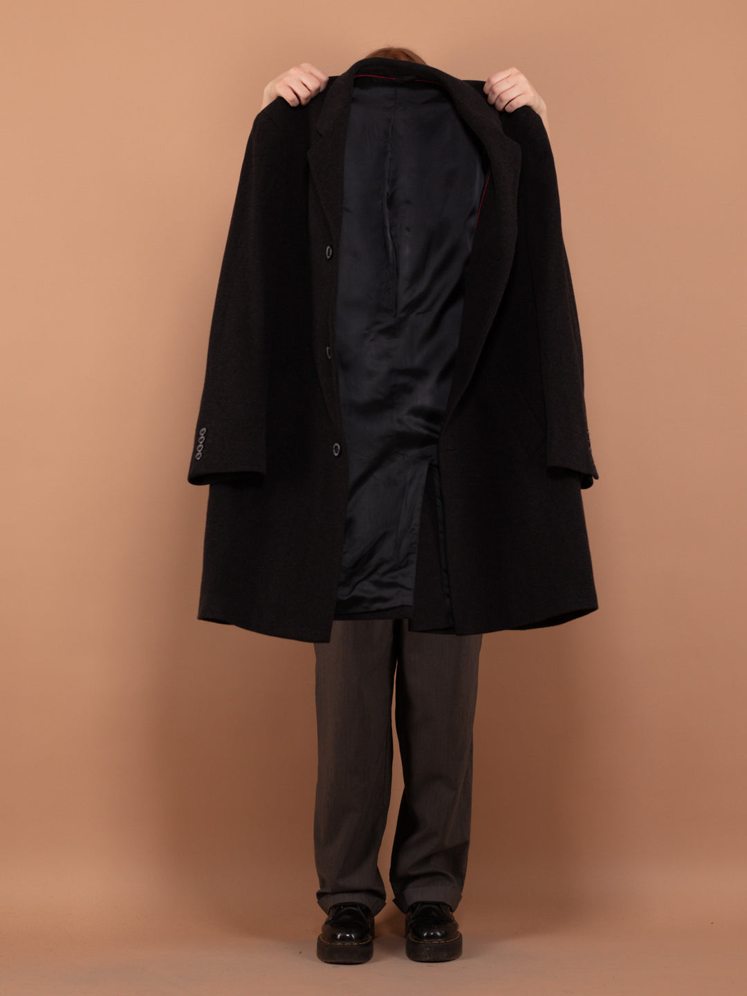 Vintage 00's Women Wool Blend Coat in Gray - NorthernGrip