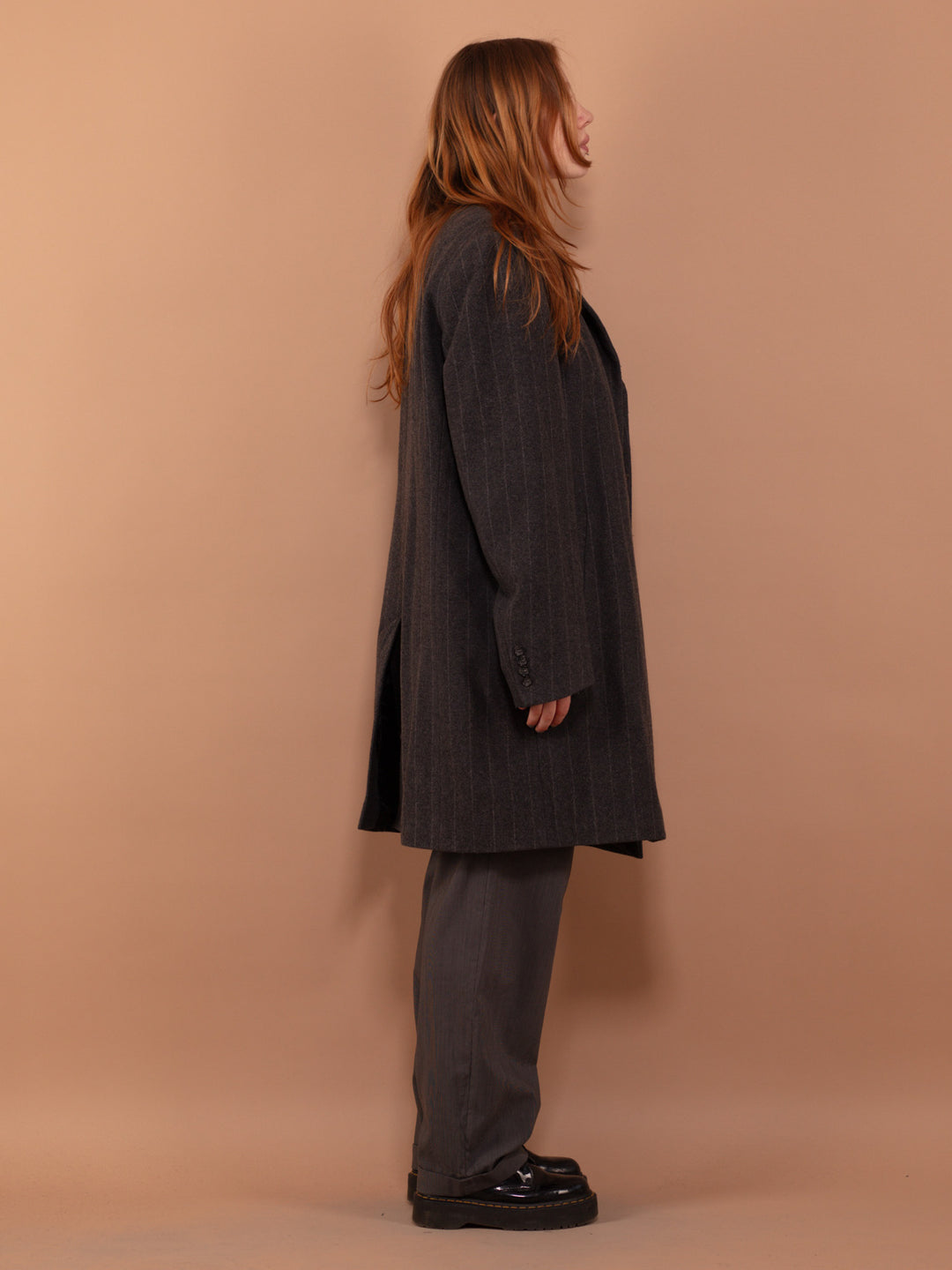 Vintage 00's Women Wool Blend Coat in Gray - NorthernGrip