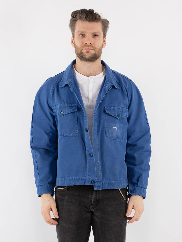 Vintage 60's Men Work Jacket in Blue