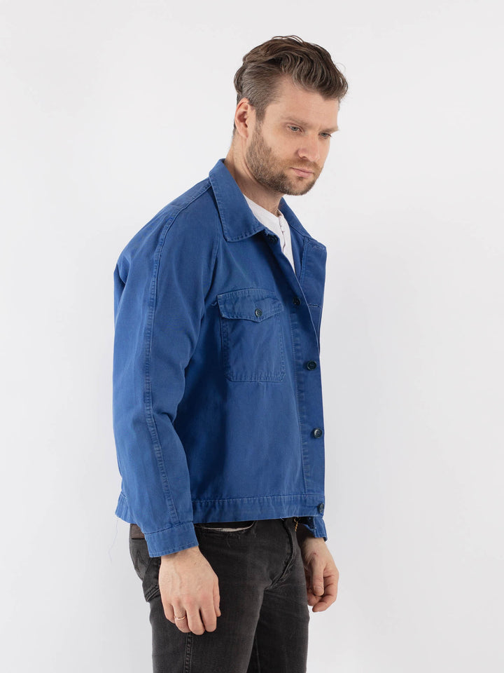 Vintage 60's Men Work Jacket in Blue