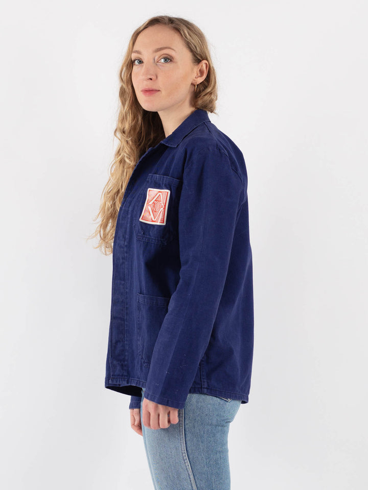 Vintage 60's Women Work Jacket in BlueV9379