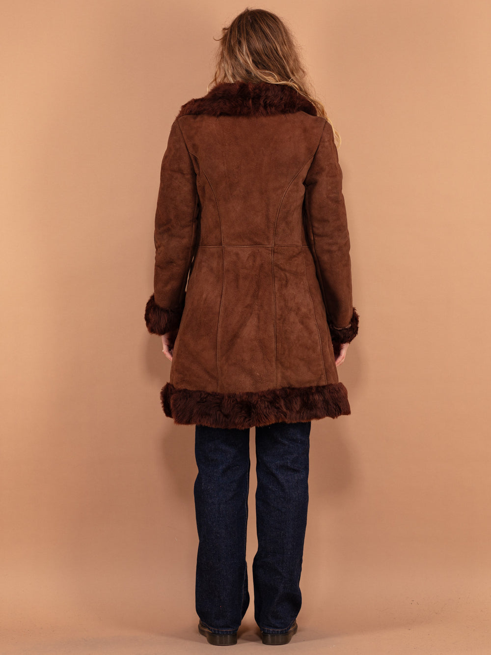 Vintage 70's Women Penny Lane Sheepskin Coat in Brown - NorthernGrip