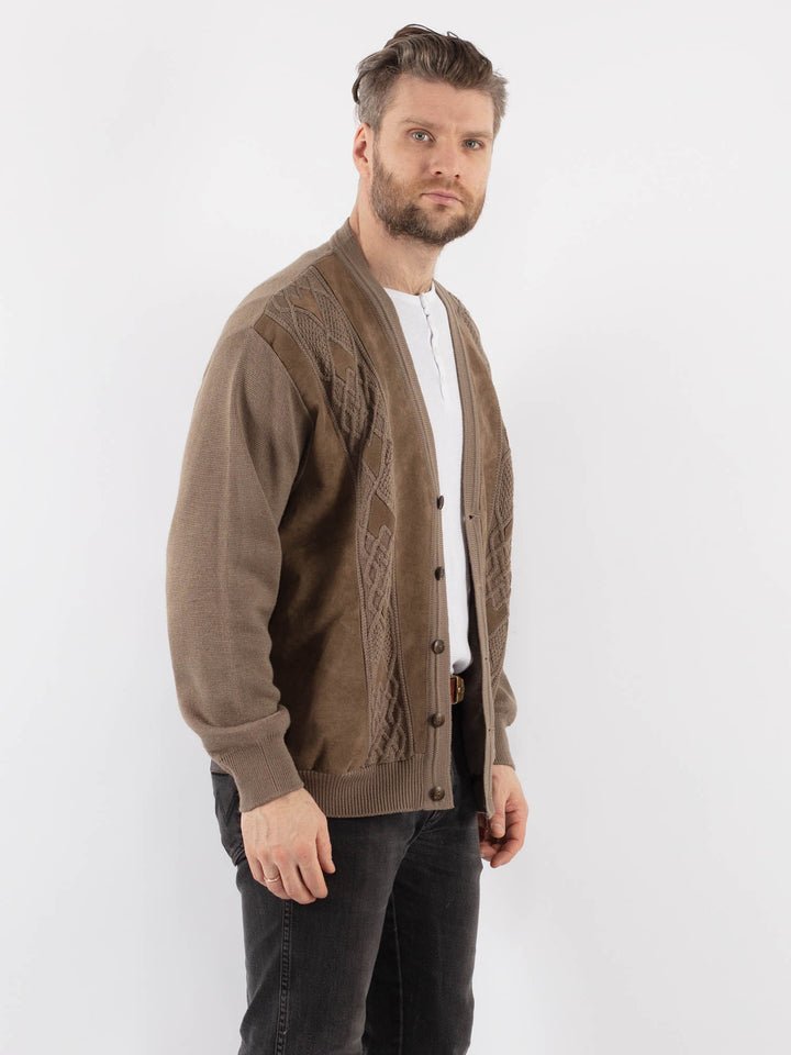 Vintage 70's Men Cardigan in BeigeZ961