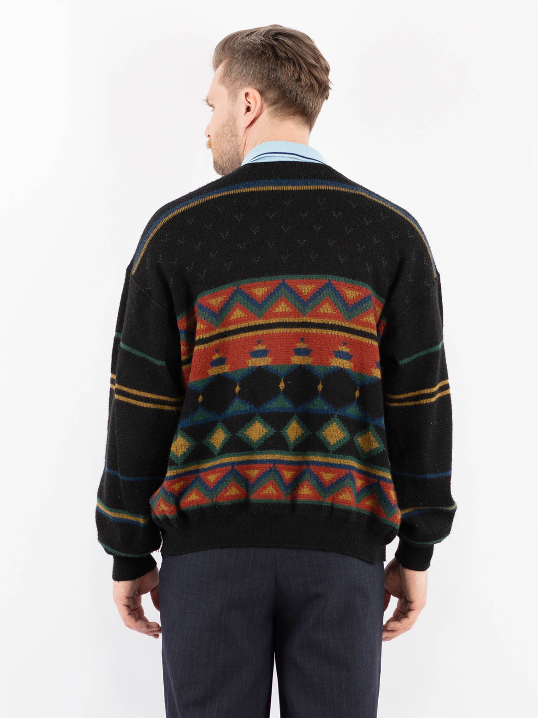 Vintage 70's Men Cardigan in MultiZ1375