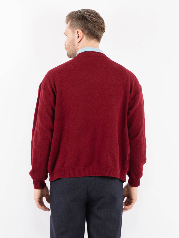 Vintage 70's Men Cardigan in RedZ1382