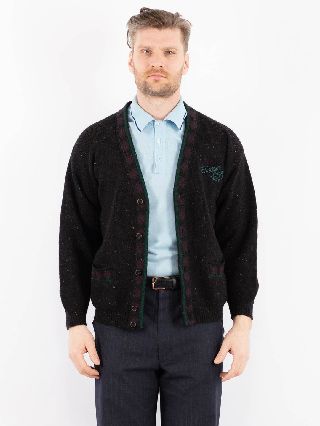 Vintage 70's Men Cardigan in MultiZ1388
