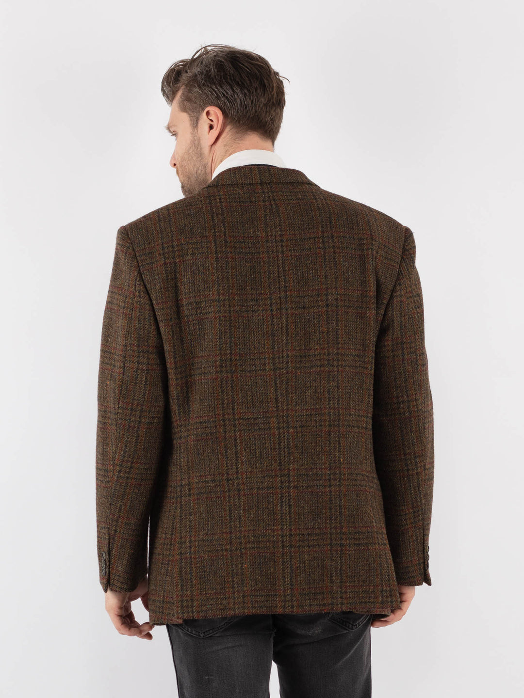 Vintage 70's Men Harris Tweed Jacket in Brown - NorthernGrip