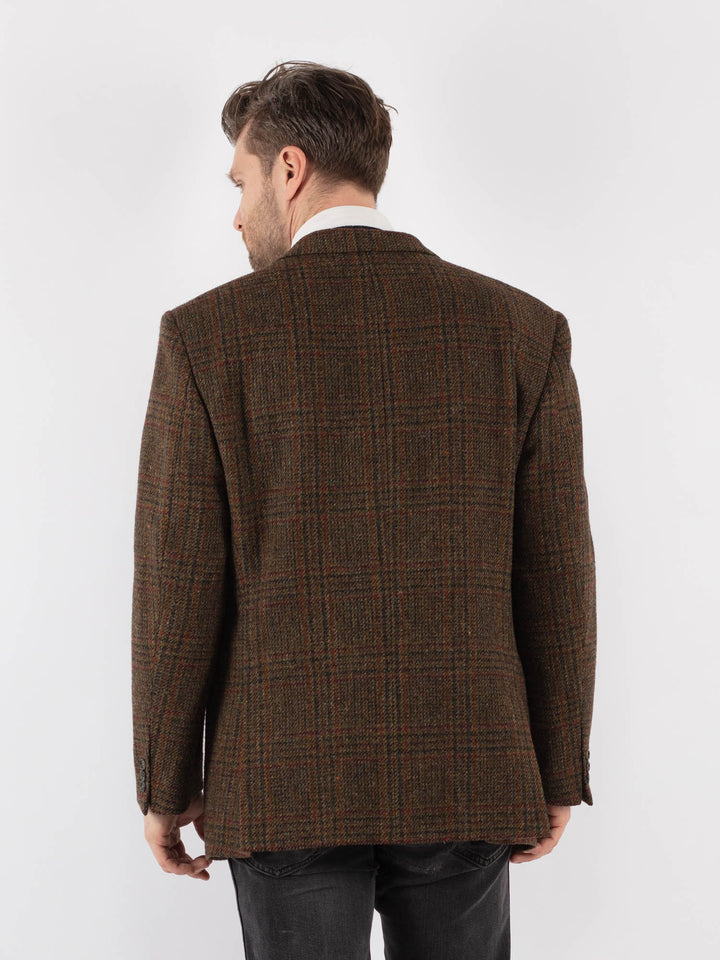 Vintage 70's Men Harris Tweed Jacket in Brown - NorthernGrip