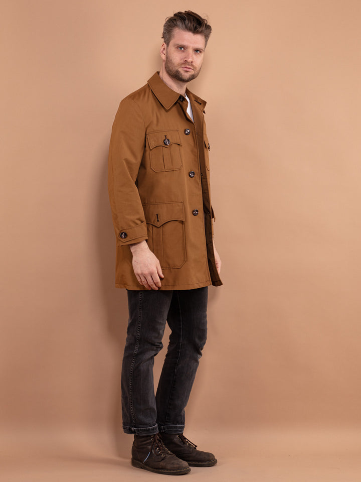 Vintage 70's Men Light Jacket in Brown - NorthernGrip