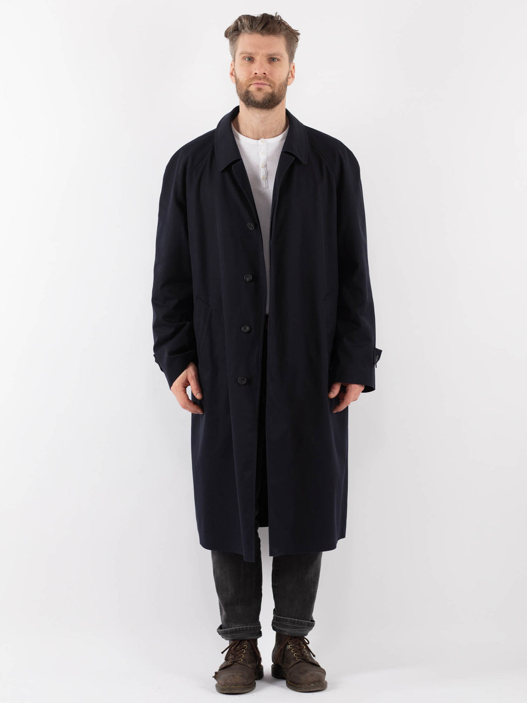 Vintage 70's Men Trench Coat in BlueZ932