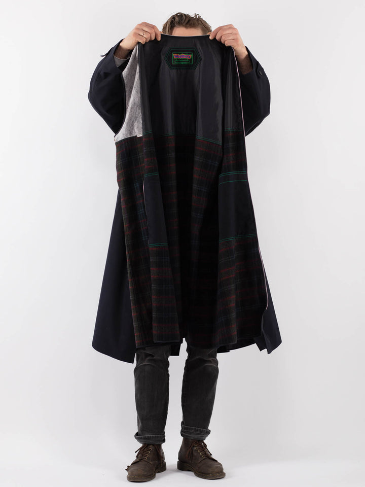 Vintage 70's Men Trench Coat in BlueZ932