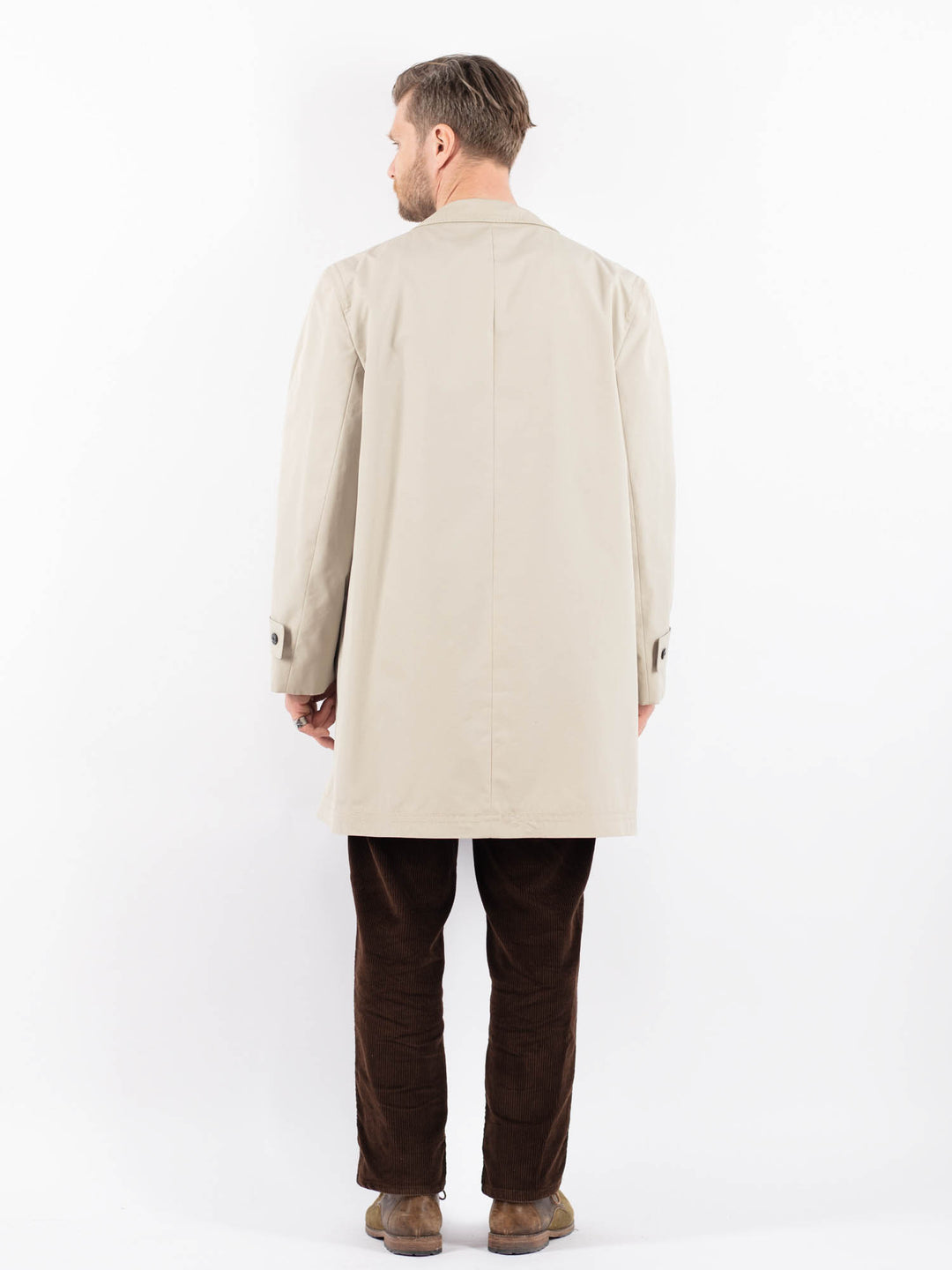 Vintage 70's Men Mac Coat in BeigeZ1652