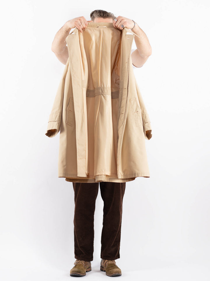 Vintage 70's Men Mac Coat in BeigeZ1662