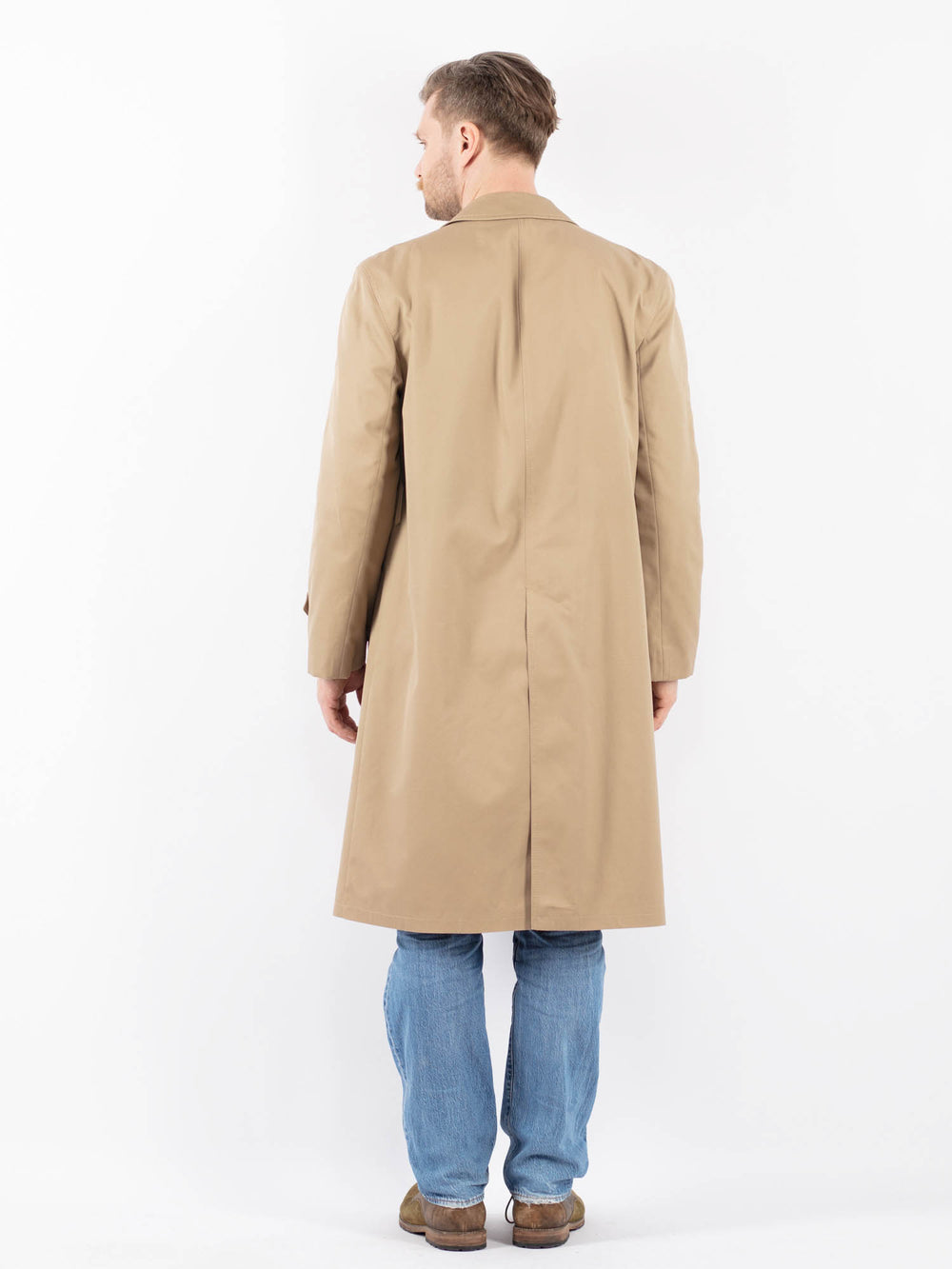 Vintage 70's Men Mac Coat in BeigeZ1473