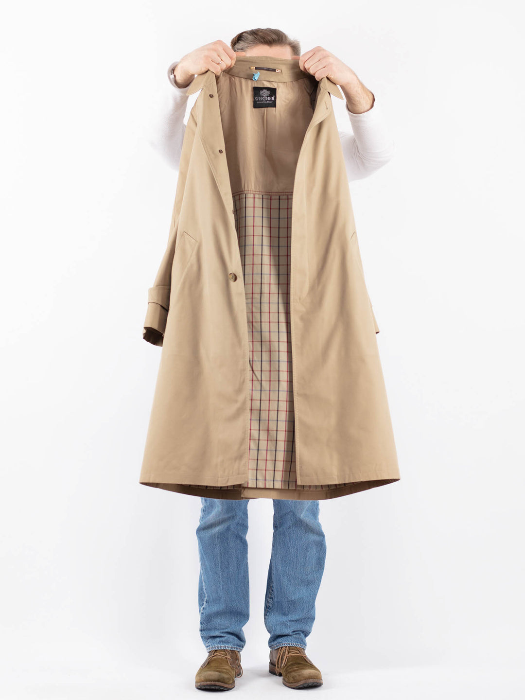 Vintage 70's Men Mac Coat in BeigeZ1473