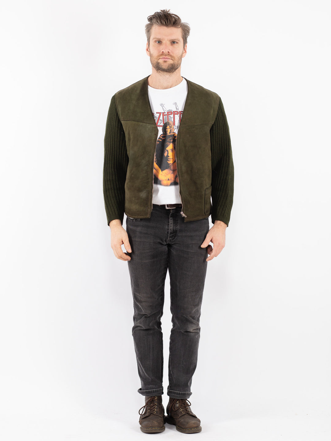 Vintage 70's Men Sheepskin Vest in