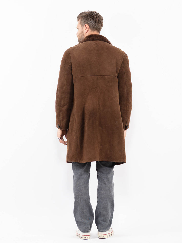 Vintage 70's Men Sheepskin Coat in BrownZ2000