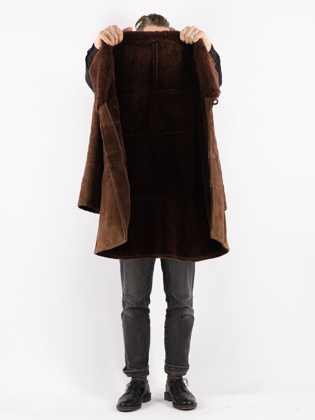 Vintage 70's Men Sheepskin in Brown