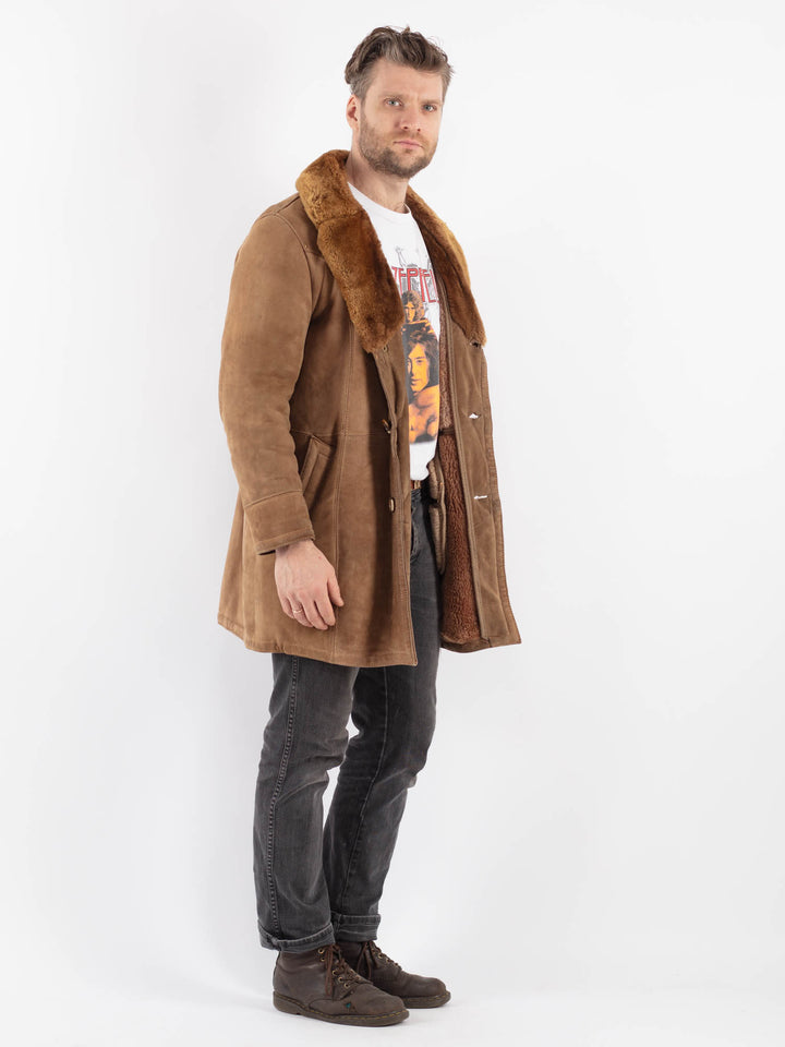 Vintage 70's Men Sheepskin in BeigeZ610