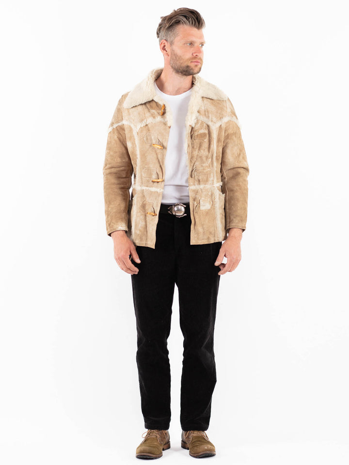 Vintage 70's Men Sheepskin Jacket in BeigeZ1831