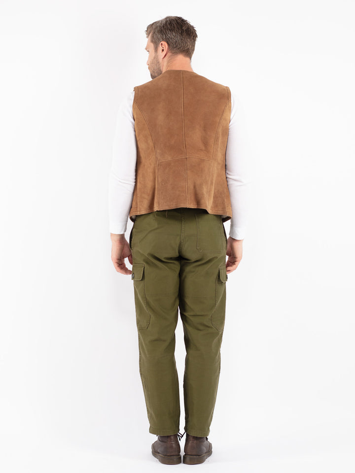Vintage 70's Men Sheepskin Vest in Beige