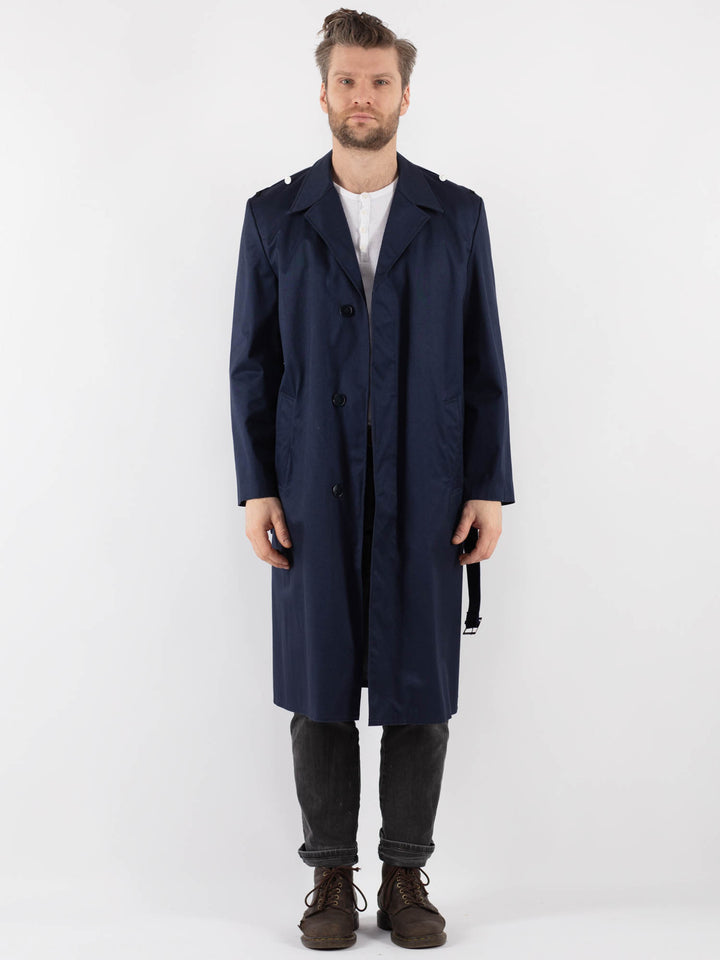 Vintage 70's Men Trench Coat in BlueZ802