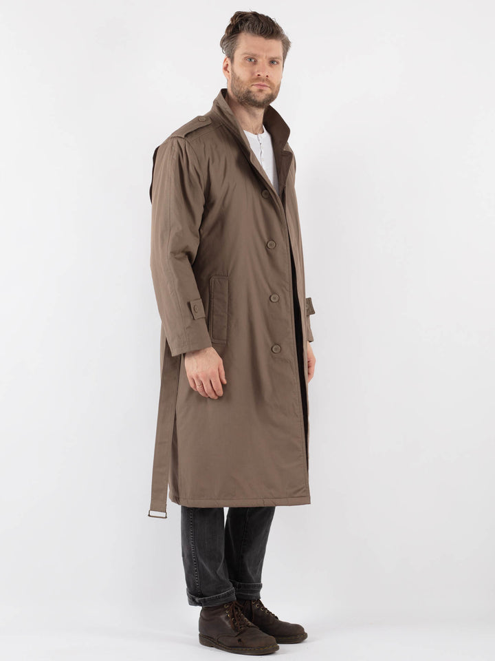 Vintage 70's Men Trench Coat in Beige